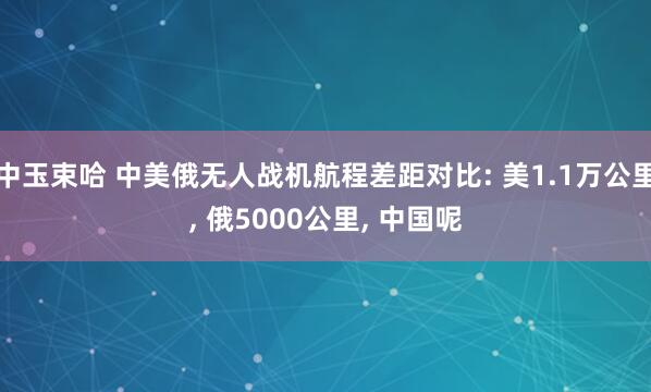 中玉束哈 中美俄无人战机航程差距对比: 美1.1万公里, 俄5000公里, 中国呢