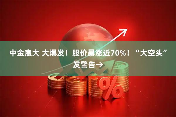 中金宸大 大爆发!股价暴涨近70%!“大空头”发警告→